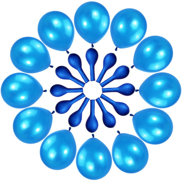 120 Pack Pearl Blue Balloons, Bright 12 Inch Royal Blue Latex Party Balloons For Birthday Wedding Baby Shower Halloween.