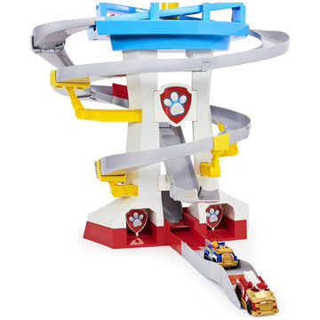 Paw Patrol Adventure Bay Lookout Tower Playset With 2 Die-Cast 1:55 Vehicles (Chase And Marshall): Twin Track Rescue Way 25 Pc S