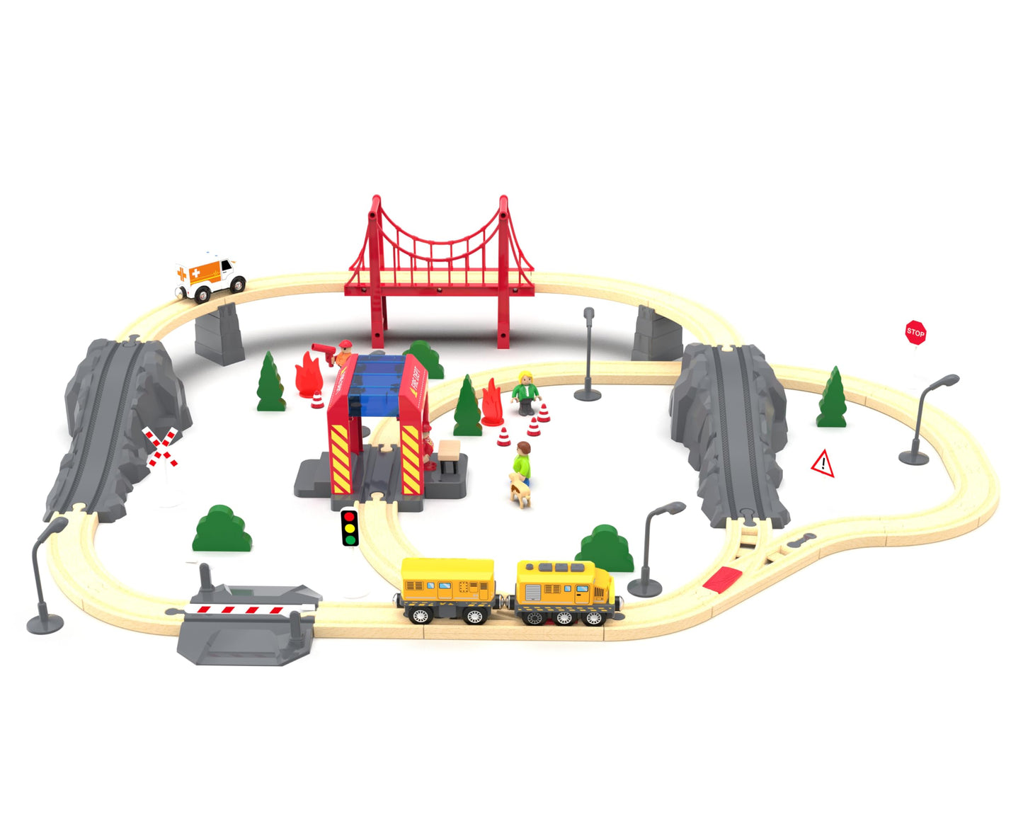 Battery Trains For Wooden Tracks, Motorized Locomotive Train For Kids Electric Train Accessories, Toy Train Set With Magnetic Trains Compatible With Thomas, Brio, Chuggington, Melissa & Doug