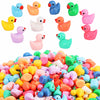 Dztian 350Pcs Big Mini Resin Duck Garden Duck Class Activity Micro Landscape Decoration Ducklings Toy House Prank Christmas Diy Decoration Craft Birthday Party (10 Colors)