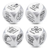 4PCS Date Night Dice for Couple 25th Anniversary Day Gifts for Couple 50th 11th Year Anniversary Steel Gift Wedding Gifts Bridal
