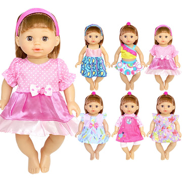 Huang Cheng Toys Set Of 6 Doll Clothes For 10-12 Inch Doll Baby Dress Clothes Outfits Costumes Doll Accessories Clothing Handmade