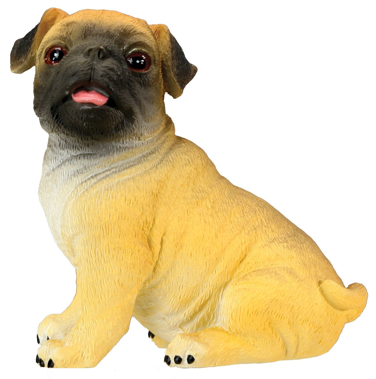 Pacific Trading Sitting Pug Puppy Figurine 3 Inch Multicolor