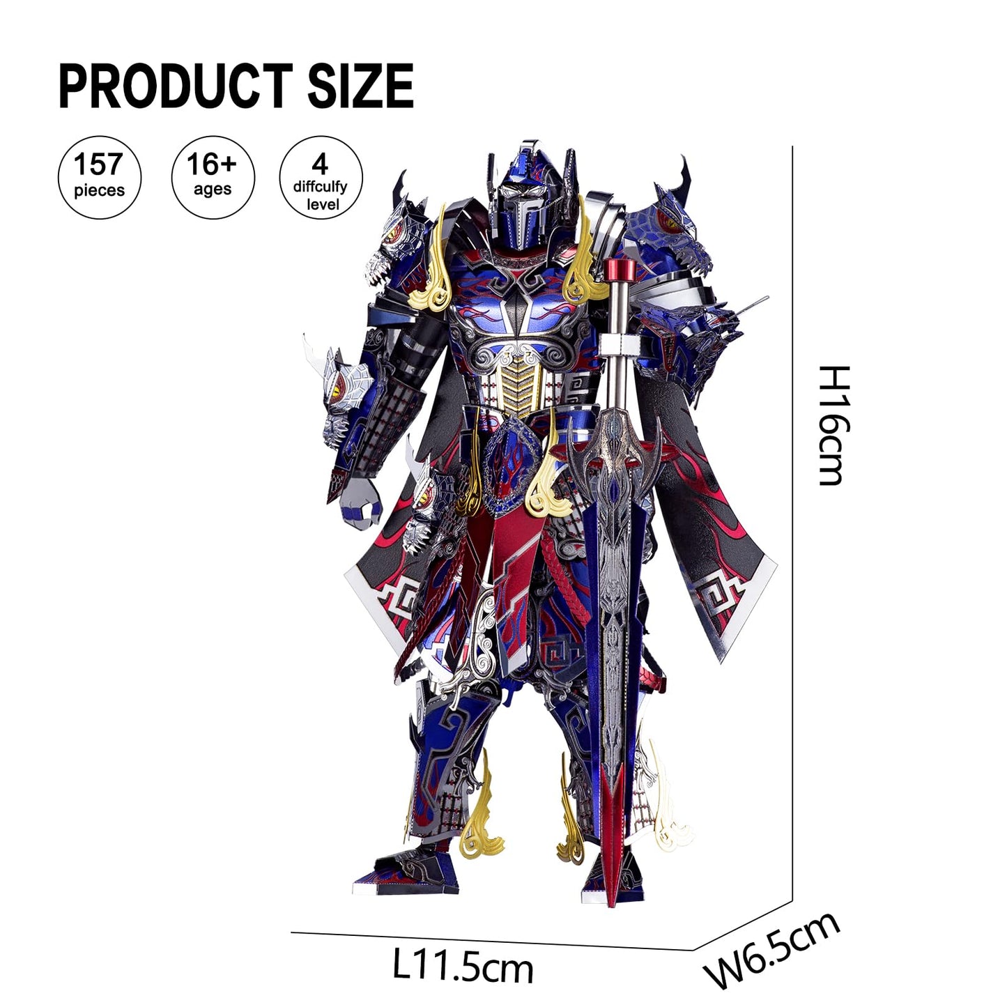 Piececool 3D Metal Puzzles With Diy Tools - The Titan Figure Mecha Model Building Kits For Adults, Diy Metal Crafts Kits Brain Teaser Puzzle Birthday Gifts