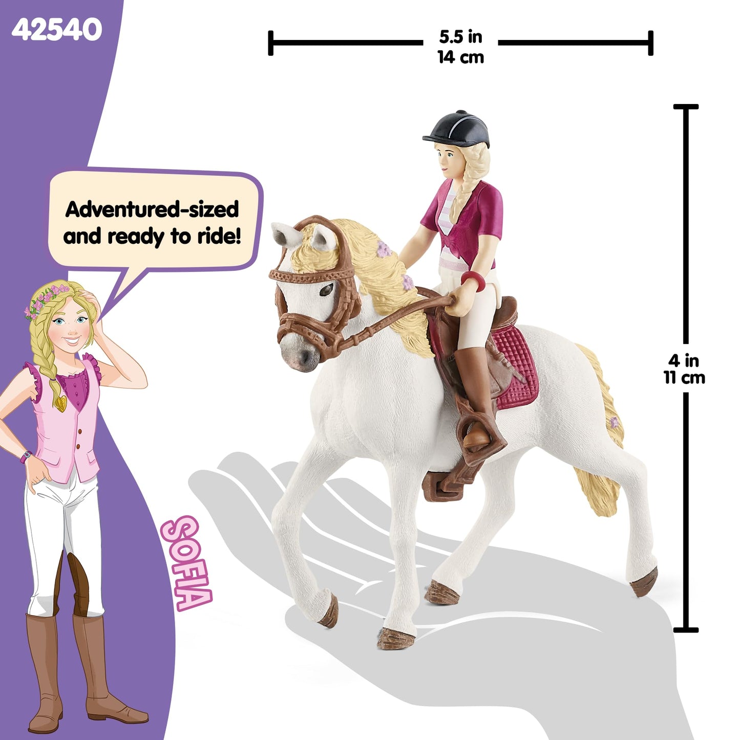 Schleich Horse Club — Sofia And Blossom 10 Piece Horse Club Play Set With Rider And Andalusian Mare, Horse Toys For Girls And Boys Ages 5-12