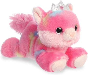Aurora - Bright Fancies Set Of 2 Plush - 7'' Princess Tutti Puppy And 7'' Princess Frutti Kitty, With Myriads Drawstring Bag