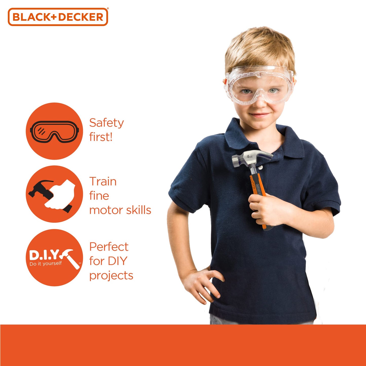 Black & Decker Pretend Play Toolset For Kids, Looks Like The Real Tools