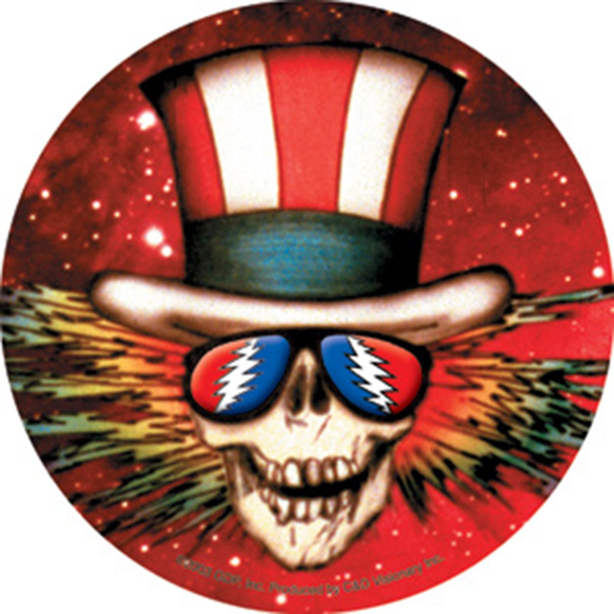 C&D Visionary Licenses Products Grateful Dead Uncle Sam Head Sticker
