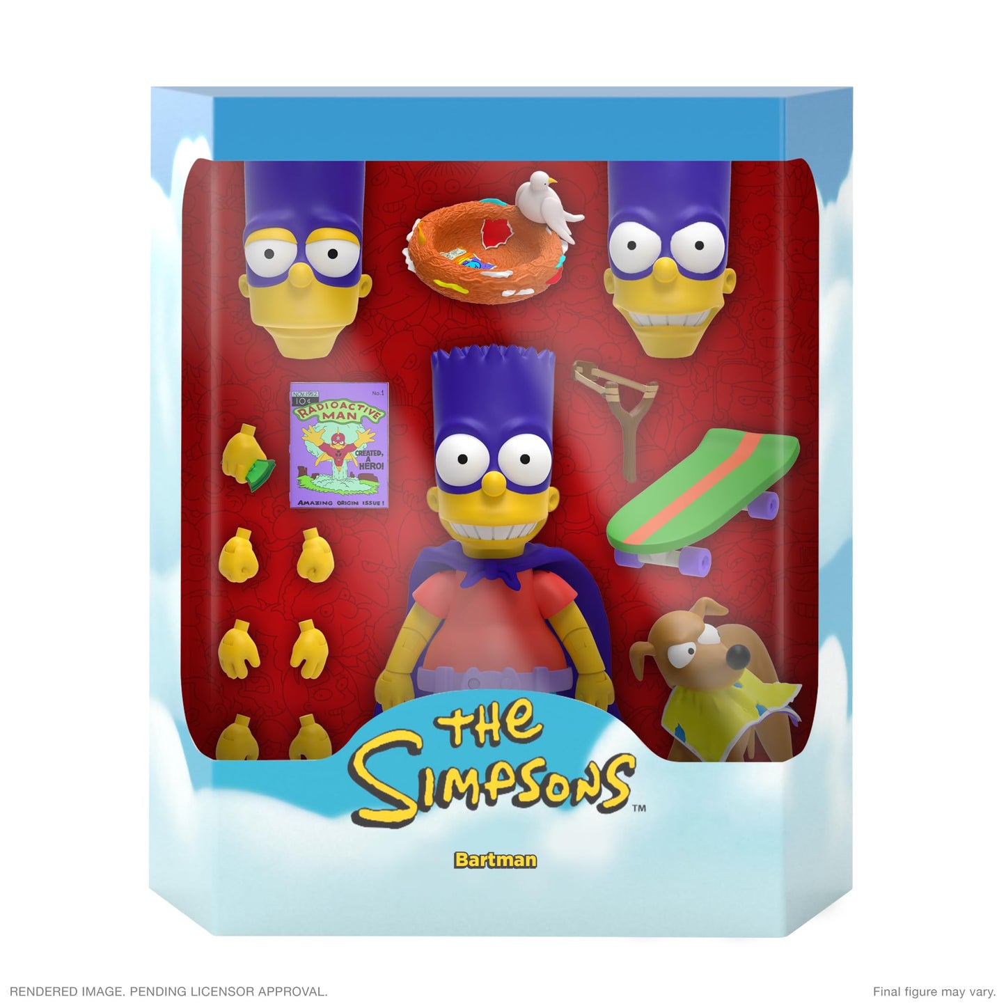 Super7 Ultimates The Simpsons Bartman - 7' The Simpsons Action Figure With Accessories Classic Tv Show Collectibles And Retro Toys