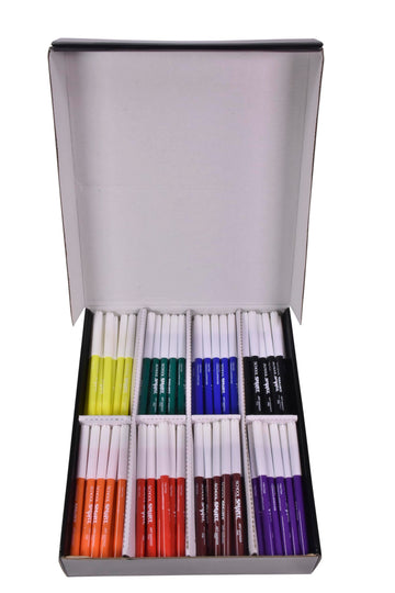 School Smart Non-Toxic Art Marker, Fineline Tip, Assorted Colors, Pack of 200