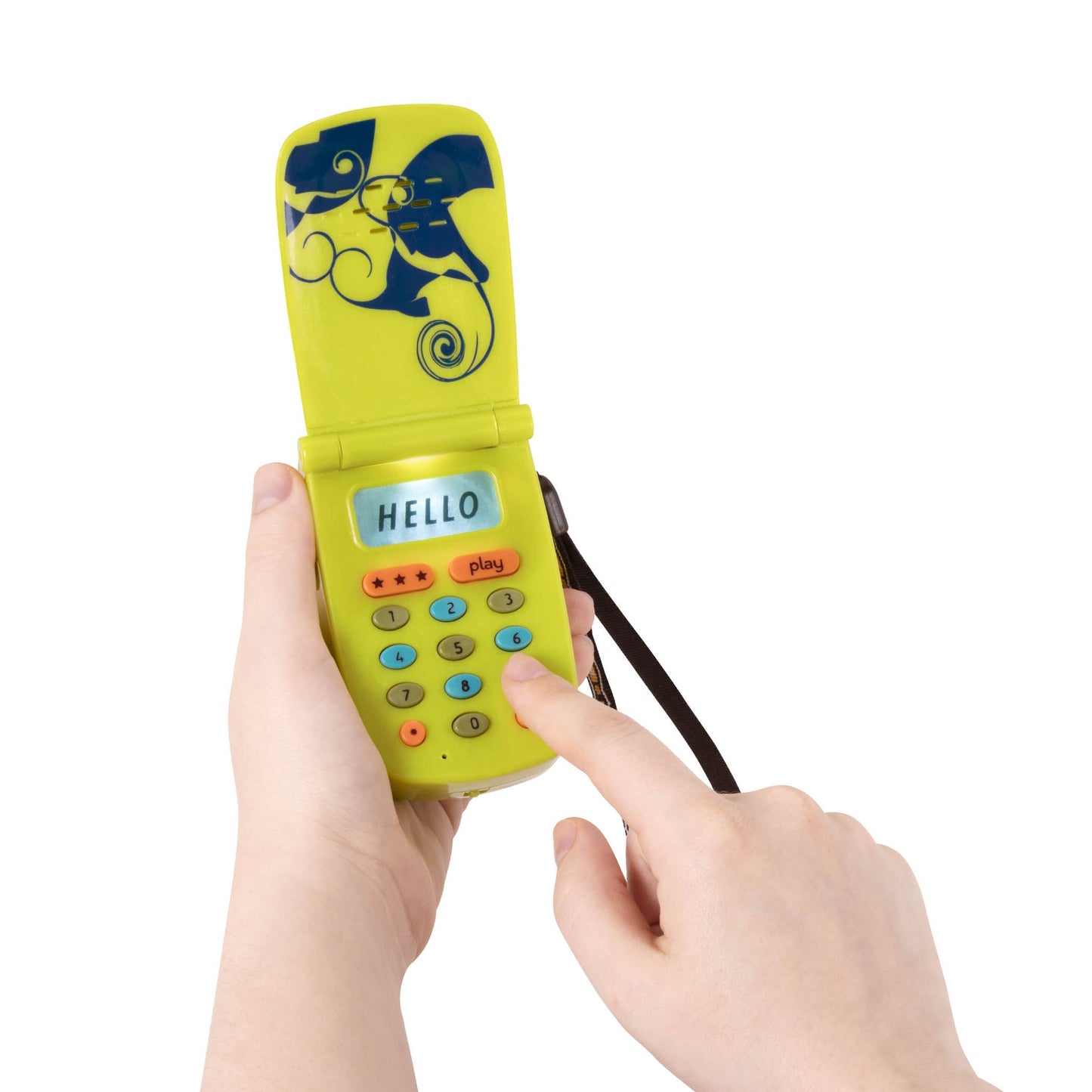 B. Toys - Hellophone Toy Cell Phone - Kids Play Phone with Light Sounds & Songs - Toddler Toy Phone with Message Recorder