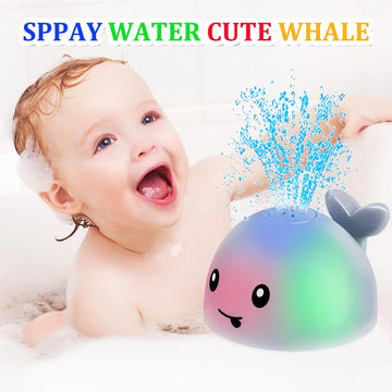 Toddla Whale Bath Toy Sprinkler - Bath Toys For Toddlers 1-3 - Light Up Water Whale Bath Toy - Bathtub Toys For Infants 6-12 Mon