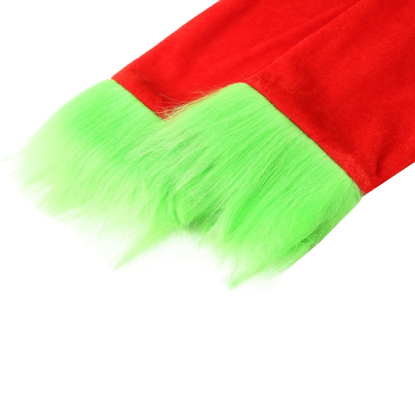 Feibel Kids Christmas Costumes Long Sleeve Hooded Top And Pants Sets Green Furry Monster Christmas Outfits (Green, 5-6 Years)