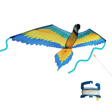 Windnsun Super Size 3D Blue Macaw Nylon Kite, 74 Inches Wide