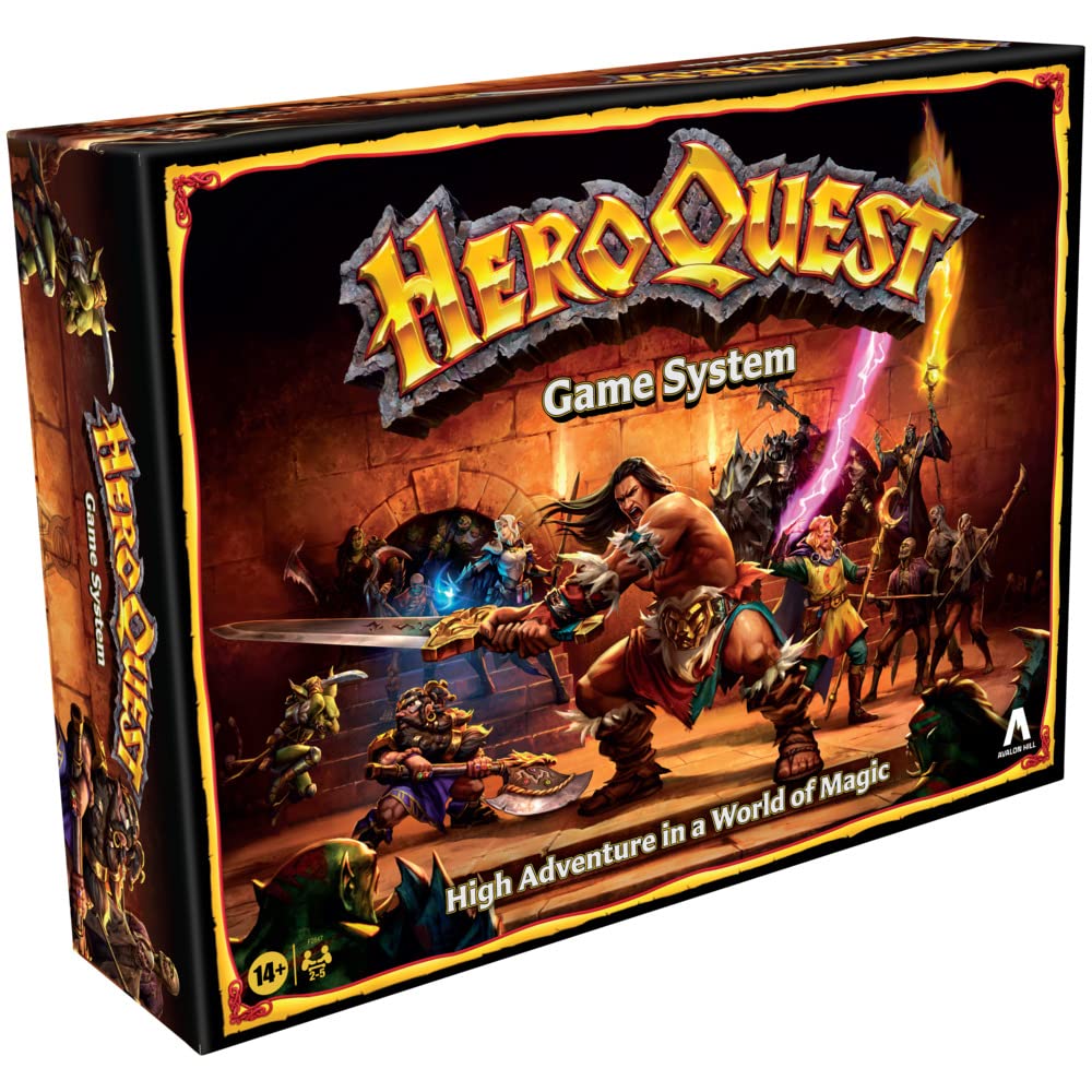 Monopoly Hasbro Gaming Avalon Hill HeroQuest Game System, Fantasy Tabletop Adventure Game for 2-5 Players, Multicolor, Model HAS2847U