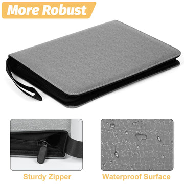 GERMUN 9 Pocket Card Binder enhanced Zip Trading Card Binder 720 Double Sided Pocket PU Card Collection Binder Collector Card Album Card Folder for MTG TCG Sports Cards Game Cards (Grey2)