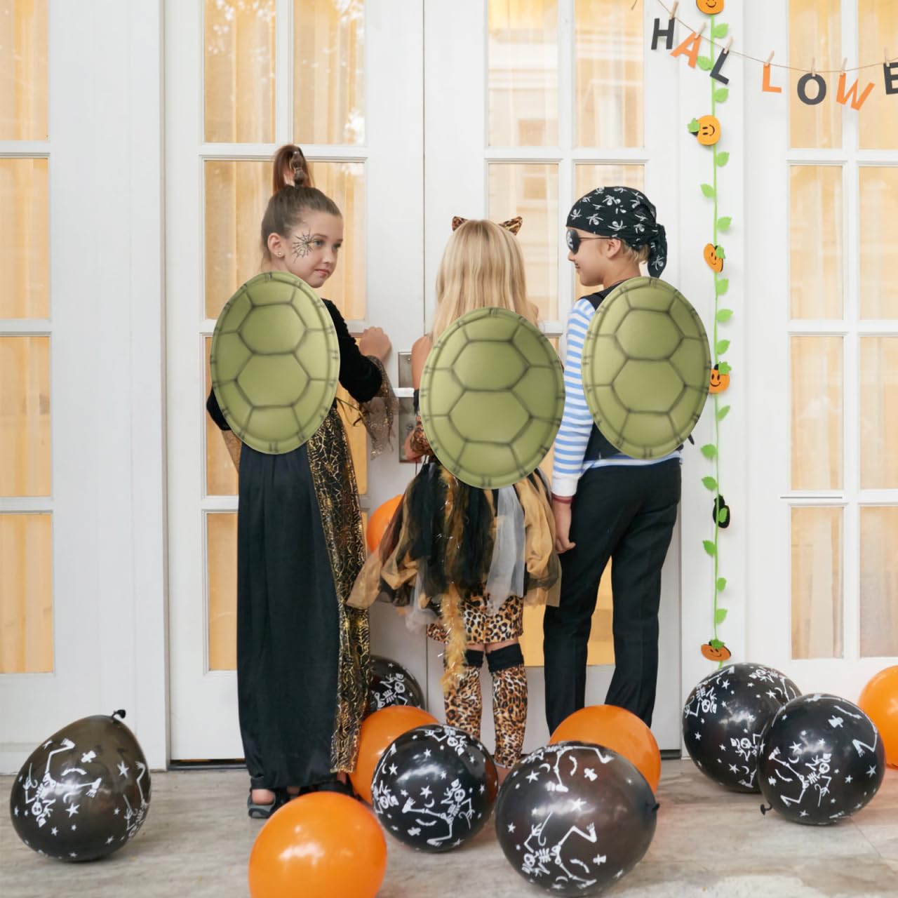 Toyvian Turtle Costume Kids Halloween Dress Up Prop 4Pcs Halloween Party Turtle Shell Prop Children Cosplay e Shell Performance Costume e e Kids ' Backpacks