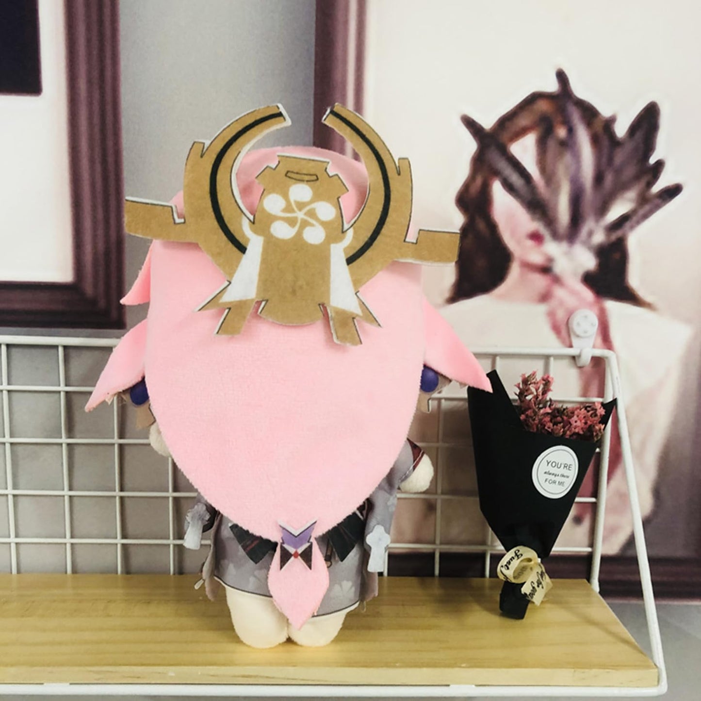 CALEMBOU Anime Plush Figure, 8'' Cute Anime Plush Doll Cosplay Props Soft Stuffed Animal Plushies Collection Gift for Fans (YAEM
