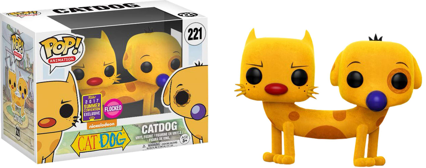 Funko Pop Vinyl Figure 221 Flocked Catdog - SDCC Summer Convention Exclusive, Multicolor Collectible