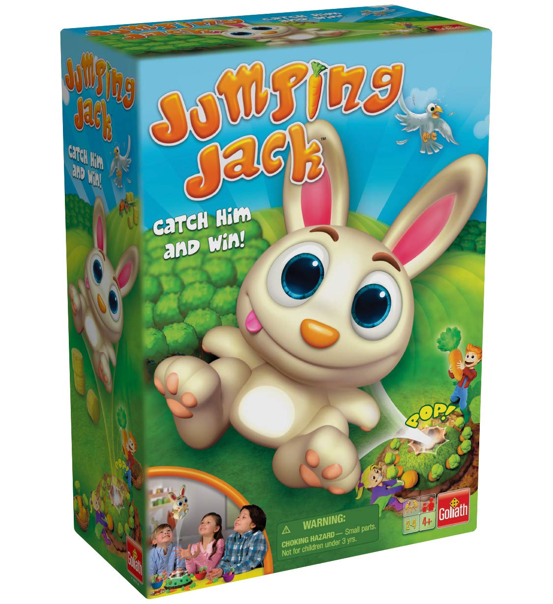 Goliath Jumping Jack Game - Pull Out a Carrot, Medium, Multicolor, Model 30514, Plastic