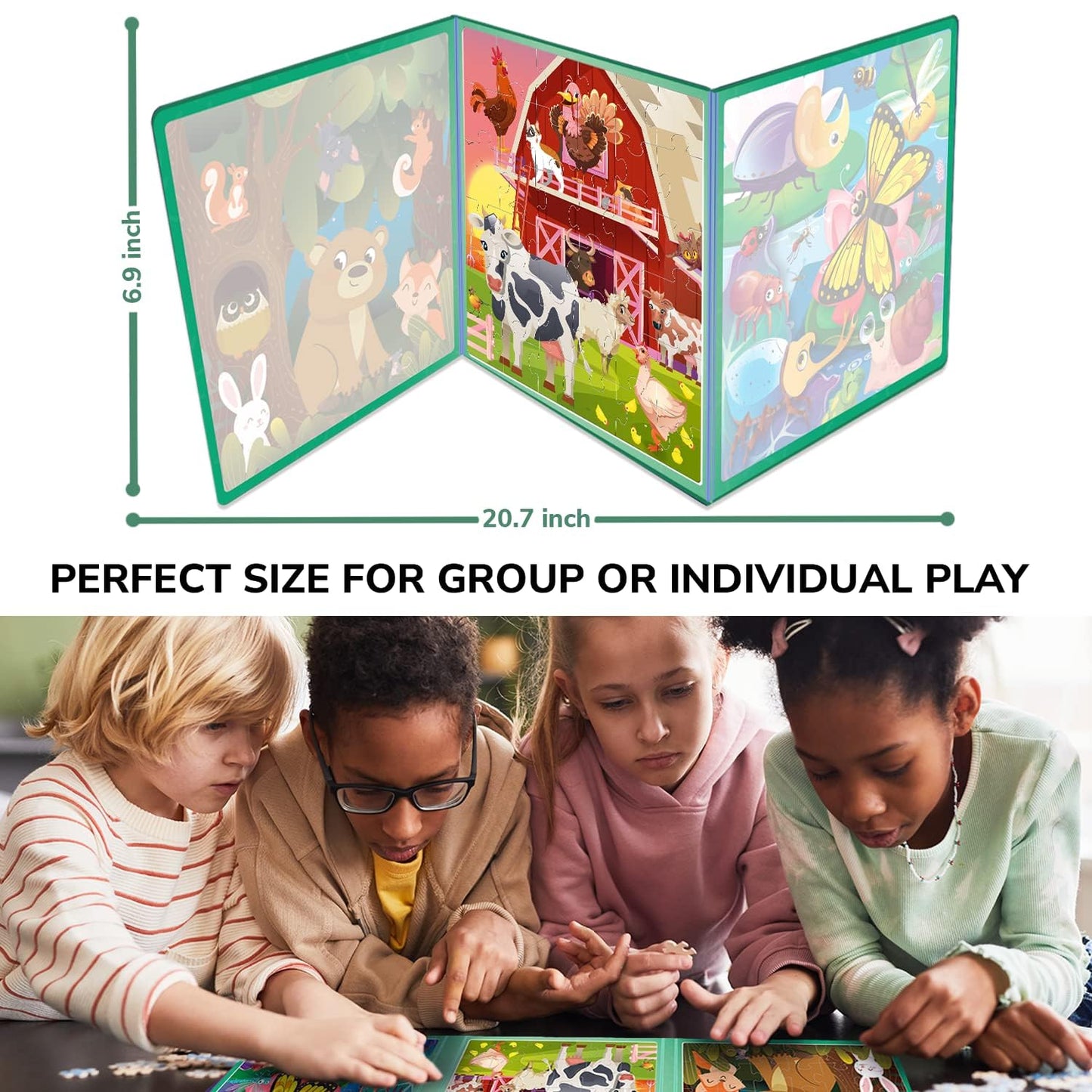 Quokka Magnetic Puzzles For Kids Ages 4-6 - 36 Pieces Sudoku Toddler Puzzles Ages 2-4 - Travel Puzzles For Kids Ages 3-5 - Animal Farm Bugs Toddler Travel Toys - Car Airplane Road Trip Games