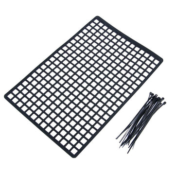 RCLions Rubber RC Car Window Net, Luggage Net Vehicle Scale Accessories for 1/10,1/8 RC Crawler Car (Black)
