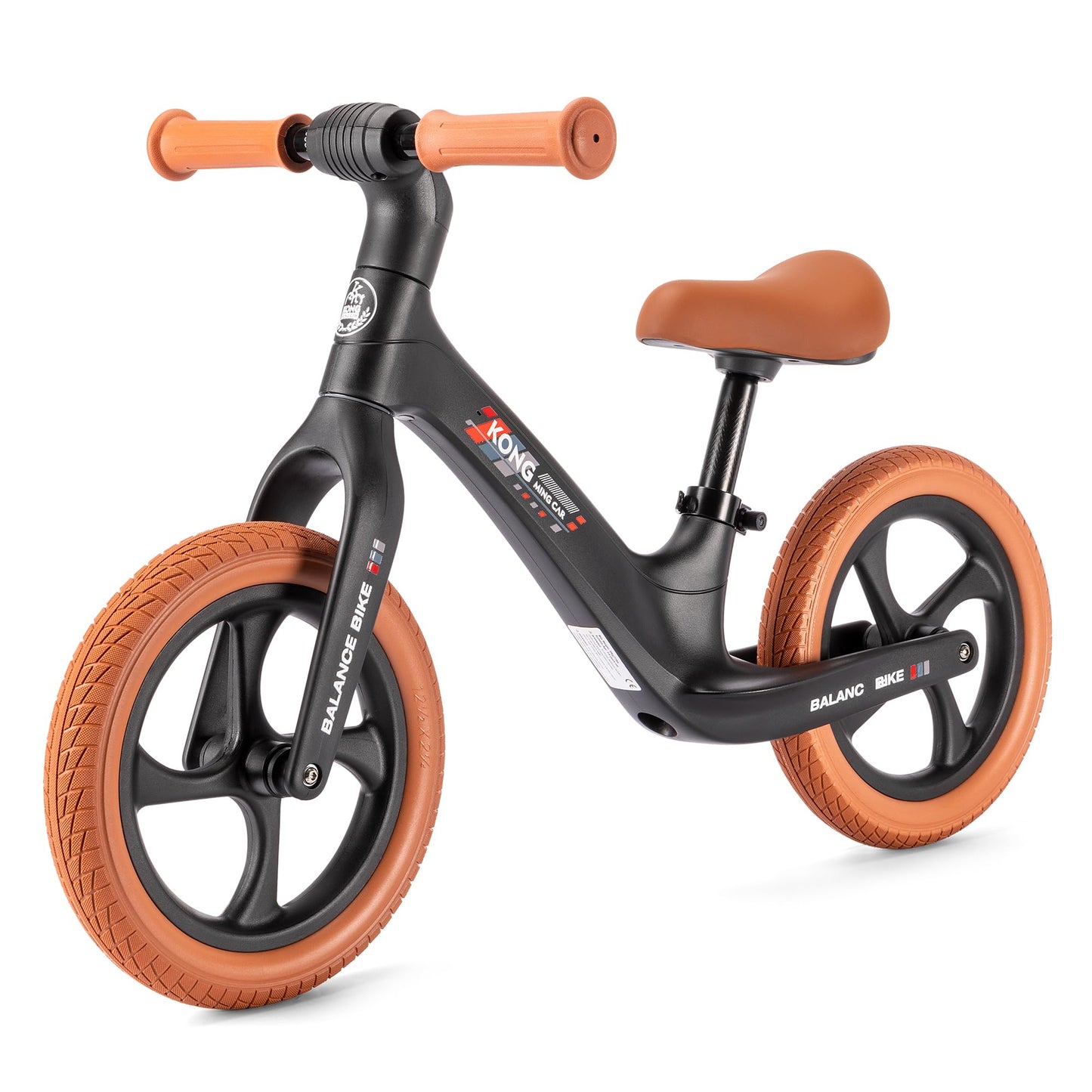 Kong Ming Car Toddler Balance Bike 2 Year Old, 12 Inch Balance Bicycle For Kids 24 Months To 6 Years, Push Bicycle With Footrest