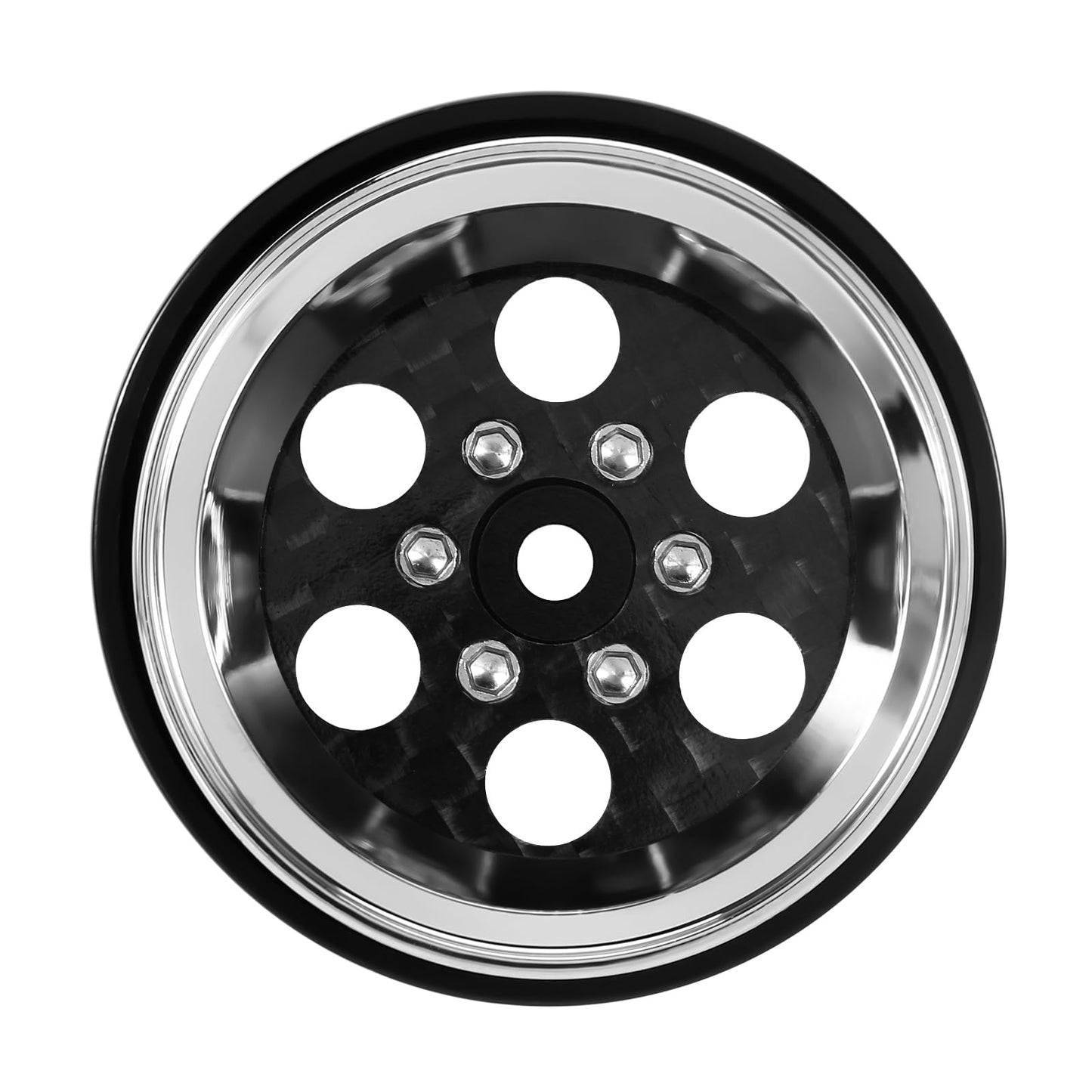Injora Moduwheel 1.3 Beadlock Negative Offset Wheels With 6-Hole, Replaceable Carbon Fiber Modular, For 1/18 1/24 Rc Crawler (Si
