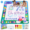 Kids Toys Water Doodle Mat - Peppa Pig Reusable Painting Writing Color Doodle Mat Drawing Board, Toddler Educational Toys For Ag