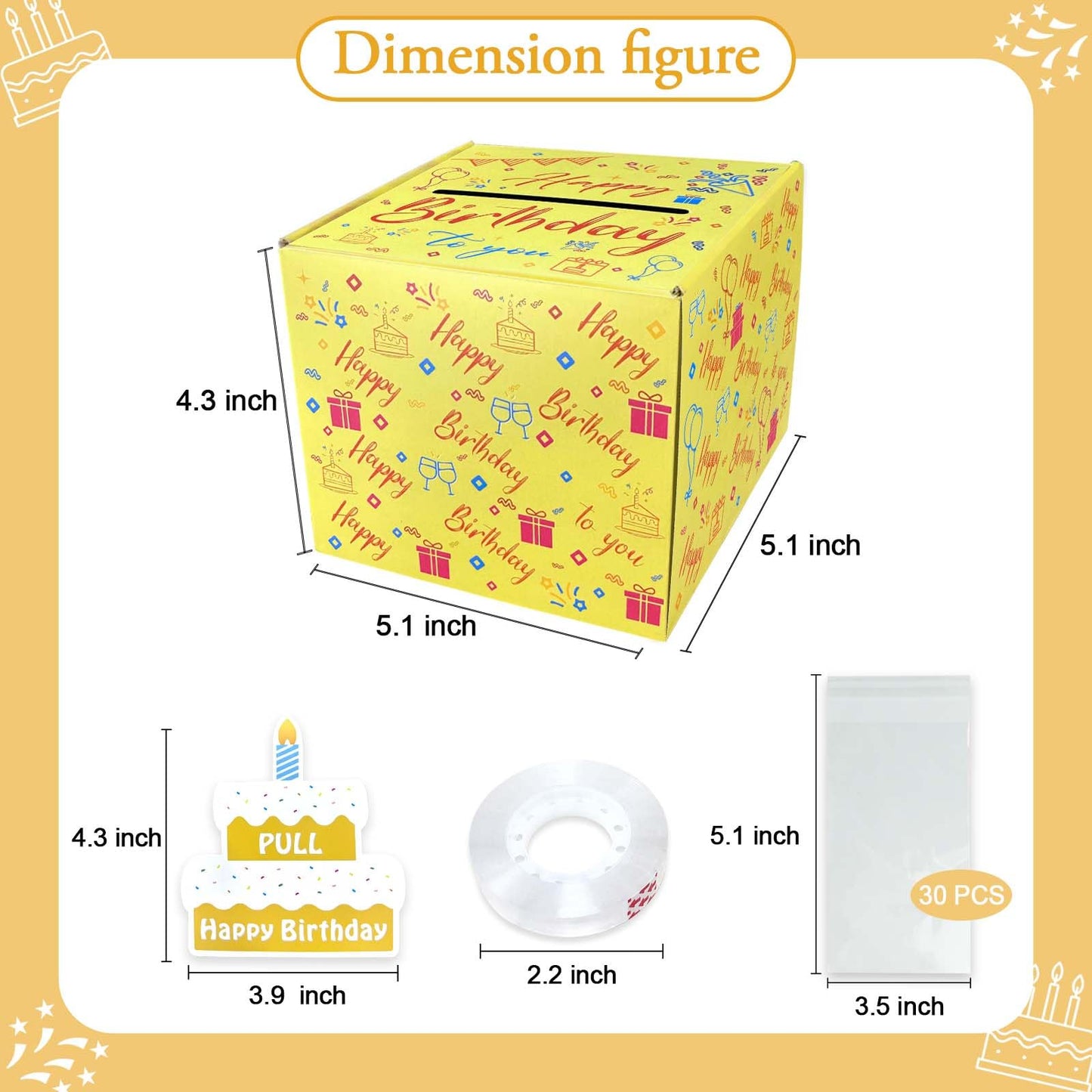 Happy Birthday Day Money Box for Cash Gift Pull,Money Gift Boxes for Cash,Money Box for Cash Gift Colourful Money Holder for Cas