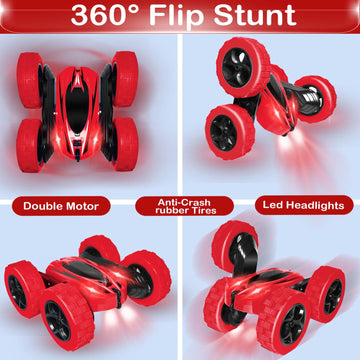 FREE TO FLY Rc Car Remote Control Toys: 4Wd Stunt Vehicle All Terrain Rechargeable Battery Race Cars for Kids Ages 4-8 Birthday