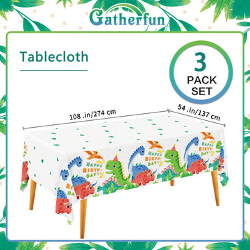 Dinosaur Party Supplies Disposable Tablecloth Waterproof Plastic Rectangular Table Cover for Boys Kids Birthday Party Baby Showe