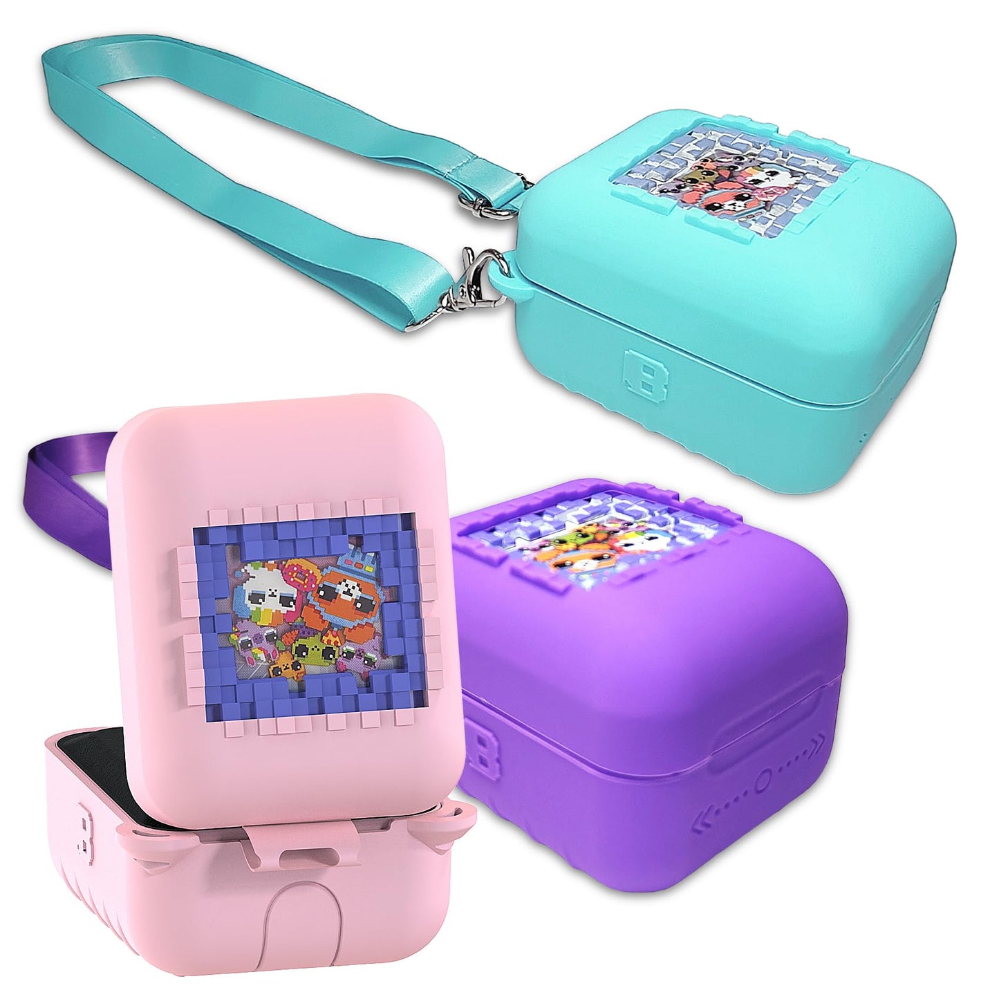 Silicone Case For Bitzee Original Interactive Toy Digital Pet With 15 Animals, Protective Skin Cover For Bitzee Original Virtual Electronic Digital Pet Accessories(Case For Bitzee Orginal) (Pink)