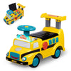 WADDLE Play-Doh Activity School Bus Toy Car for Kids - Push & Ride On, Lights & Sounds, Large, Plastic, Model FB225485PD