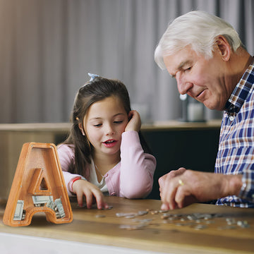 Piggy Bank For Kids Boys Girls, Large Personalized Wooden Letter Piggy Bank With Cut-Out Design, Alphabet Letter Coin Banks, Money Savings Box, Wooden Bank For Kids Creative Gift For Real-Money(Y)