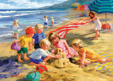 EuroGraphics Fun in the Sun Puzzle - 300 Pieces, Multi Color, Cardboard, Model 8300-0449