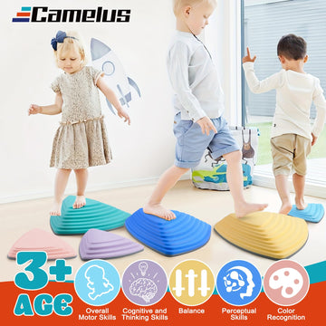 Stepping Stones For Kids, 6Pcs Toddler Stepping Stones Indoor Outdoor Activity Improve Balance And Coordination,Non-Slip Full Ru