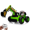 12V Kids Ride On Excavator Digger Truck With Remote Control & Electric Digging Arm, 12V 10Ah Large Battery, 4X75W Motors,Led Tai