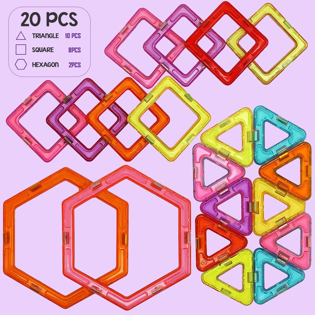 Wembley Magnetic Blocks For Kids Toys For 3+ Yrs Old Boys Girls|Magnetic Toys For Kids 4 5 6 7 8 9 10 Years Magnet Puzzle Game T