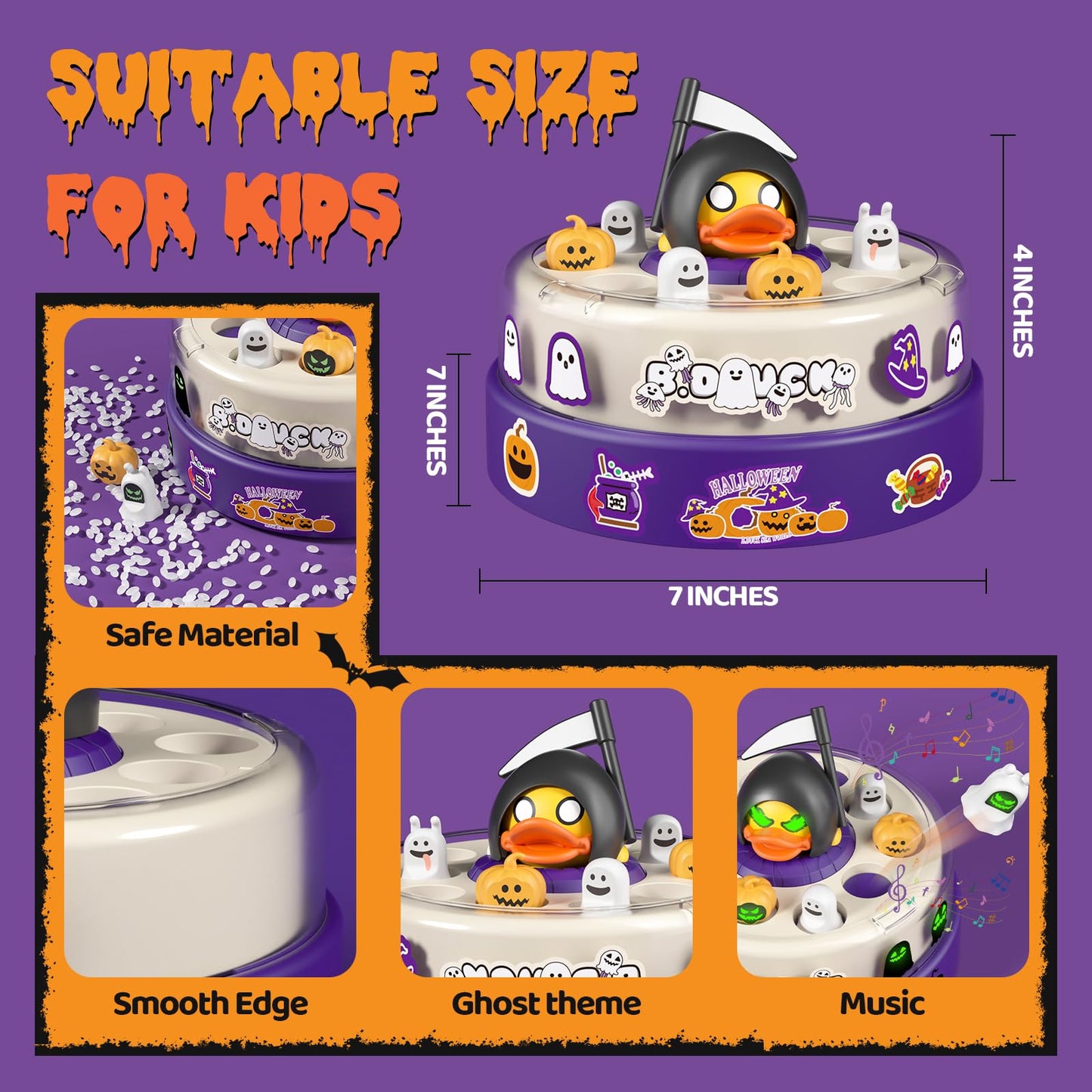 BLF FUN B.Duck Games for Kids 4-6, Bounce and Catch Duck Toys for Toddlers 3-5, Kids Family Board Game, Christmas Birthday Gifts