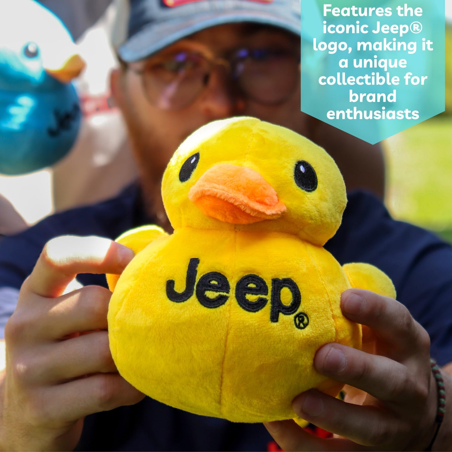 Jeep Text Logo Duck Stuffed Animal Plush - Perfect Enthusiasts You'Ve Been Ducked (Yellow)