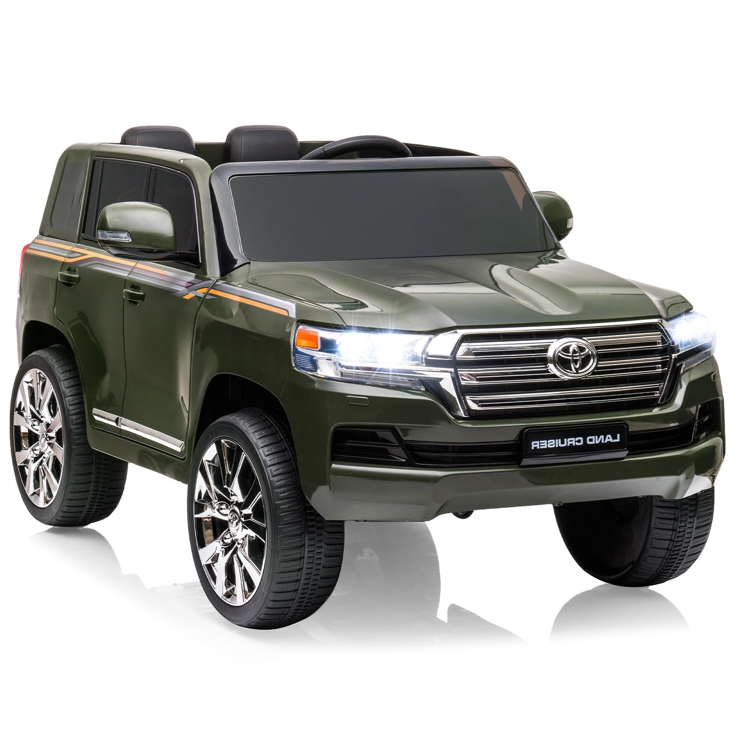 Kids Ride On Truck, Electric Vehicle With Remote Control, 12V Battery Powered, 3 Speeds, Led Lights, Music & Horn, Spring Suspen