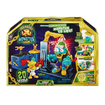 Treasure X Monster Gold Glow In The Dark Mega Monster Lab, 20 Levels Of Adventure, Find Guaranteed Real Gold Dipped Treasure!