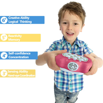 Intoypad Pop The Target! Handheld Speed Pushing Game Machine: A Fun Multiplayer Game For Family. Fidget Game Toy For 6 7 8 9 10