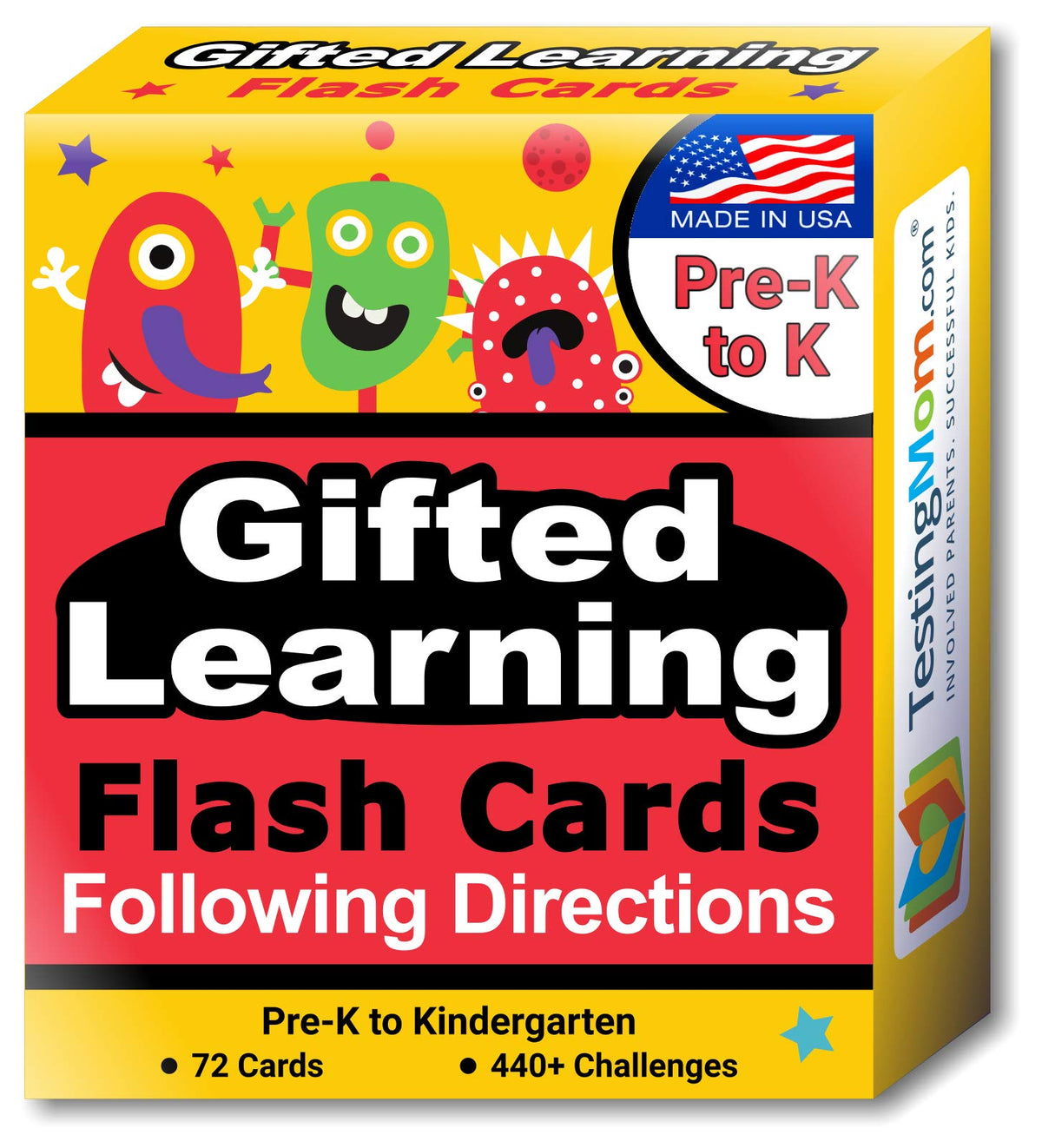 Gifted Testing Flash Cards Following Directions For PreK Kindergarten Educational Toy Practice For Cogat Test, Olsat Test, Itbs