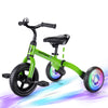 Ygjt 3 In 1 Lighting Tricycle For Toddlers Age 2-5 Years Old, Folding Kids Balance Bike With Adjustable Seat And Removable Pedal