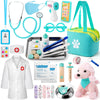Doctor Kit for Toddlers 3-5 with Dog Toy 37 PCS Veterinarian Playset for Kids Doctors Play Set Pretend Play Doctor Set Vet Kit f