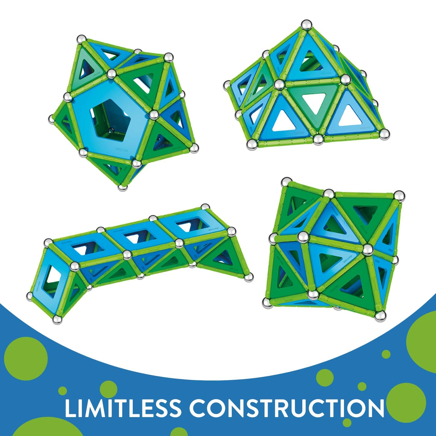 Geomag Classic Panels 114-Pc Magnetic Construction Set For Kids Ages 5 And Up | Swiss-Made Stem Educational Toy Made From 100% Recycled Plastic | Screen-Free Activity