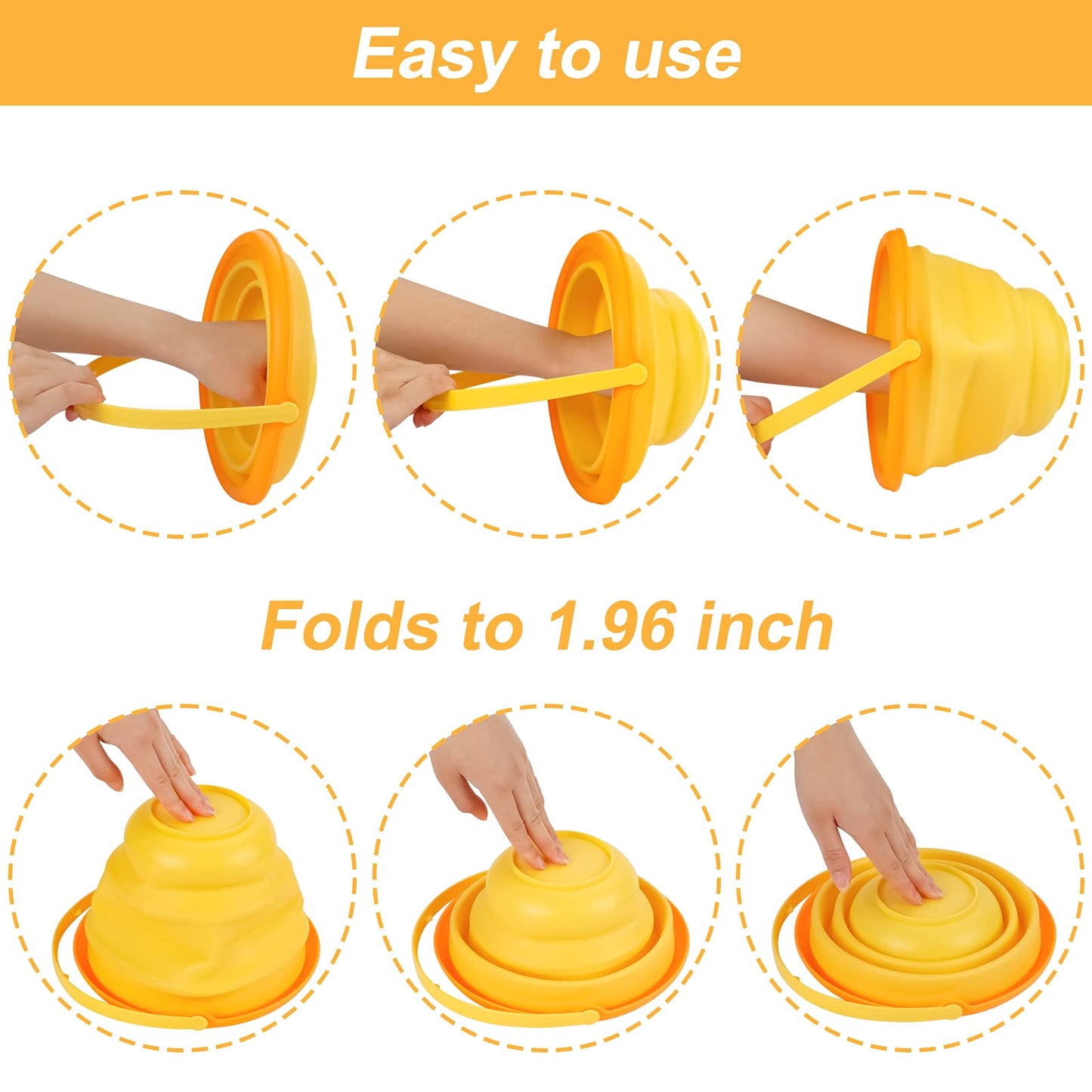 Beach Sand Toys Set for Kids, Silicone Collapsible Foldable Beach Bucket Travel Beach Toys for Summer Outdoor Camping and Fishin