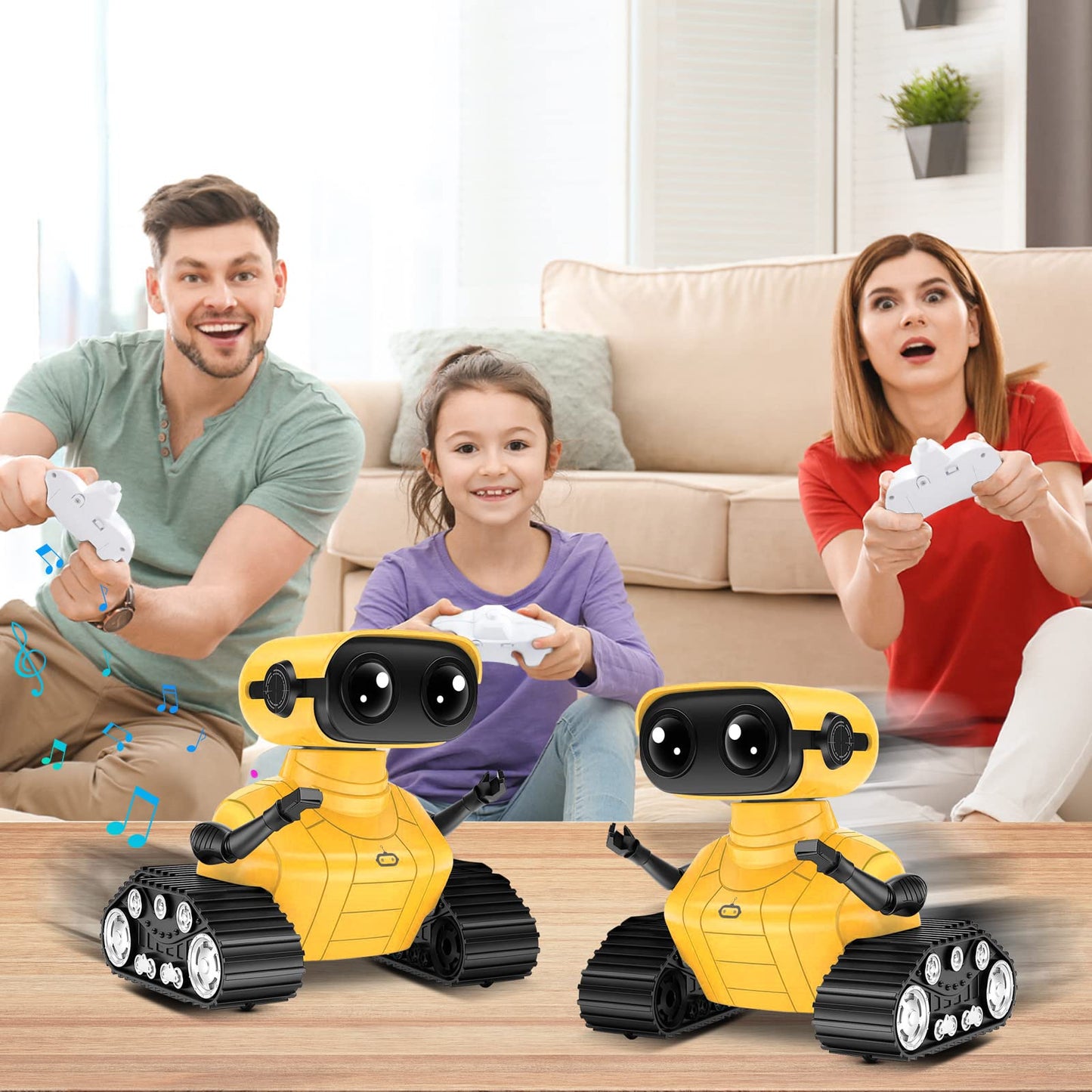AOVIKOOD Rechargeable Robot Toys for Boys Girls, 2.4GHz RC Robot Toy with Flexible Head & Arms for Kids, Remote Control Robots T